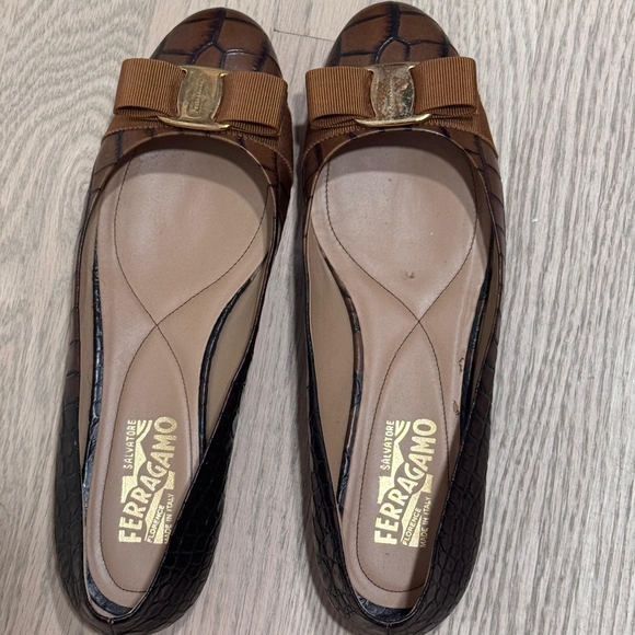 Salvatore Ferragamo Shoes - Salvatore Ferragamo Brown Leather Women's Shoes